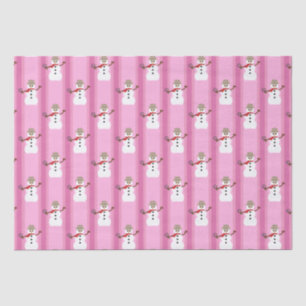 Spaß und Extravagant rosa Schneemann Detektiv Seidenpapier