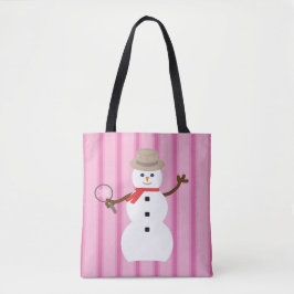 Spaß und Extravagant rosa Schneemann Detektiv Tasche