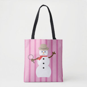 Spaß und Extravagant rosa Schneemann Detektiv Tasche