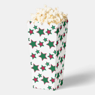 Spaß und Extravagant Rot und Grün Sterne Popcorn Geschenkschachtel
