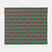 Spaß und Extravagant Strip Weihnachtsbow Fleecedecke (Vorderseite (Horizontal))