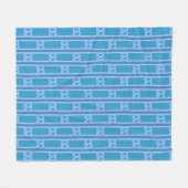 Spaß und Extravagante blaue Bretzel Fleecedecke (Vorderseite (Horizontal))