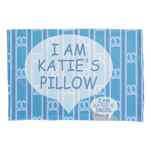 Spaß und Extravagante blaue Bretzel Kissenbezug (Vorderseite)