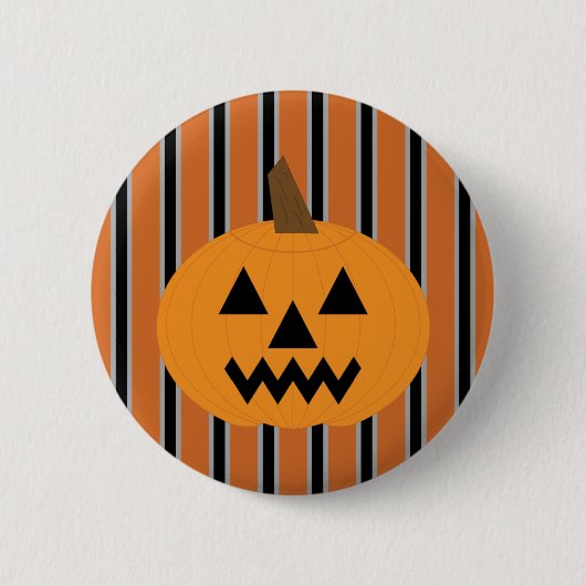 Spaß und Extravagante Halloween-Kürbis Button (Vorderseite)