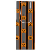 Spaß und Extravagante Halloween-Kürbis Geschenktüte Für Weinflaschen (Vorderseite)
