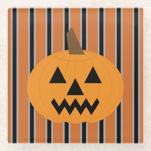 Spaß und Extravagante Halloween-Kürbis Glasuntersetzer (Vorderseite)