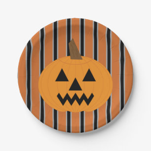 Spaß und Extravagante Halloween-Kürbis Pappteller