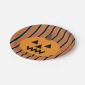 Spaß und Extravagante Halloween-Kürbis Pappteller (Schrägansicht)