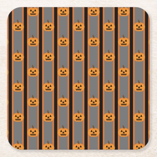 Spaß und Extravagante Halloween-Kürbis Rechteckiger Pappuntersetzer (Vorderseite)