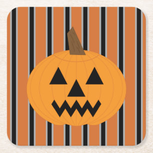 Spaß und Extravagante Halloween-Kürbis Rechteckiger Pappuntersetzer