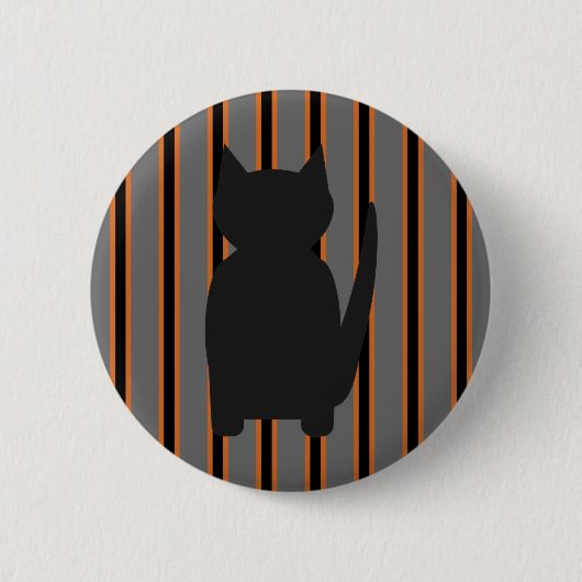 Spaß und Extravagante Halloween Schwarze Silhouett Button (Vorderseite)