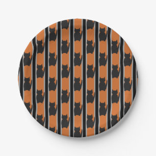 Spaß und Extravagante Halloween Schwarze Silhouett Pappteller