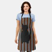 Spaß und Extravagante Halloween Schwarze Silhouett Schürze (Getragen)