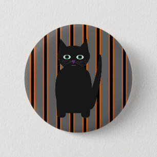 Spaß und Extravagante Halloween-Schwarzkatzen Button