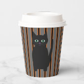 Spaß und Extravagante Halloween-Schwarzkatzen Pappbecher (Rückseite)