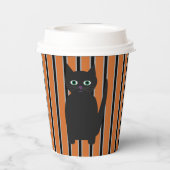 Spaß und Extravagante Halloween-Schwarzkatzen Pappbecher (Rückseite)