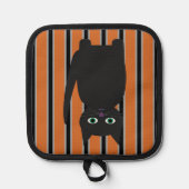 Spaß und Extravagante Halloween-Schwarzkatzen Topflappen (Vorderseite)