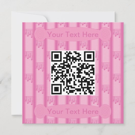 Spaß und Extravagante Musiknoten QR-Code Einladung (Vorderseite)
