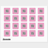 Spaß und Extravagante Musiknoten QR-Code Quadratischer Aufkleber (Blatt)