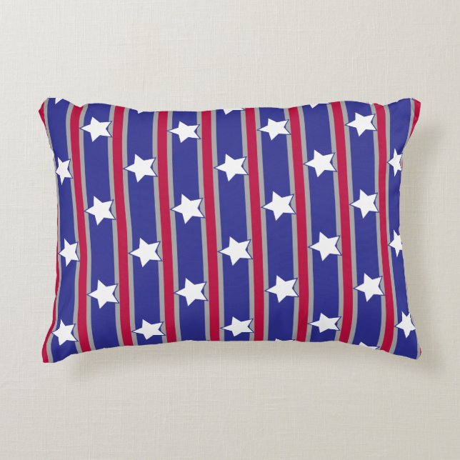 Spaß und Extravagante Patriotische US Flagge Dekokissen (Vorderseite)