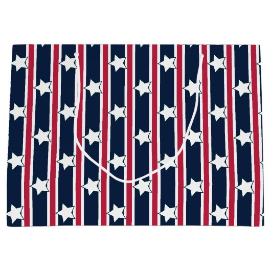 Spaß und Extravagante Patriotische US Flagge Große Geschenktüte (Vorderseite)