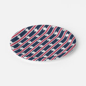 Spaß und Extravagante Patriotische US Flagge Pappteller (Schrägansicht)