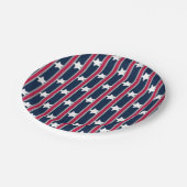 Spaß und Extravagante Patriotische US Flagge Pappteller (Schrägansicht)