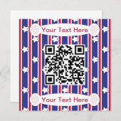 Spaß und Extravagante patriotische US Flagge QR Einladung (Vorne/Hinten)