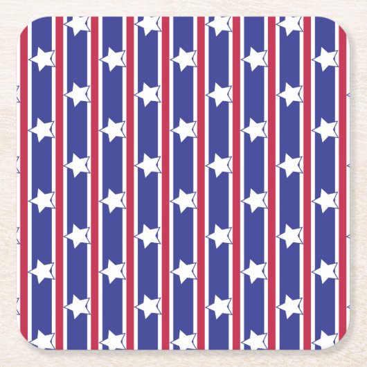 Spaß und Extravagante Patriotische US Flagge Rechteckiger Pappuntersetzer (Vorderseite)