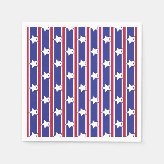 Spaß und Extravagante Patriotische US Flagge Serviette (Vorderseite)