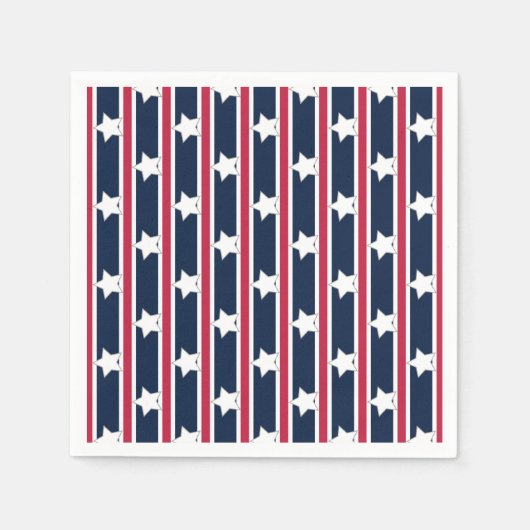 Spaß und Extravagante Patriotische US Flagge Serviette (Vorderseite)