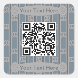 Spaß und Extravagante QR Quadratischer Aufkleber