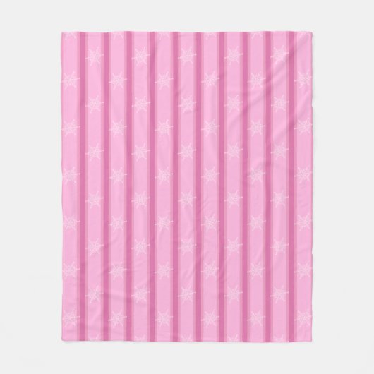 Spaß und Extravagante rosa Schneeflocke Fleecedecke (Vorderseite)