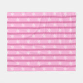 Spaß und Extravagante rosa Schneeflocke Fleecedecke (Vorderseite (Horizontal))