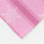 Spaß und Extravagante rosa Schneeflocke Fleecedecke (Ecke)