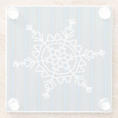 Spaß und Extravagante Schneeflocke Glasuntersetzer (Rückseite)