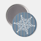 Spaß und Extravagante Schneeflocke Magnet (Vorderseite/Rückseite)