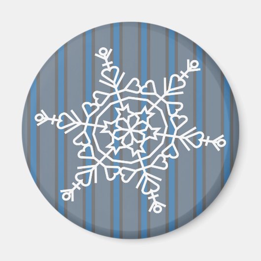 Spaß und Extravagante Schneeflocke Magnet (Vorne)