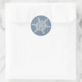 Spaß und Extravagante Schneeflocke Runder Aufkleber (Tasche)