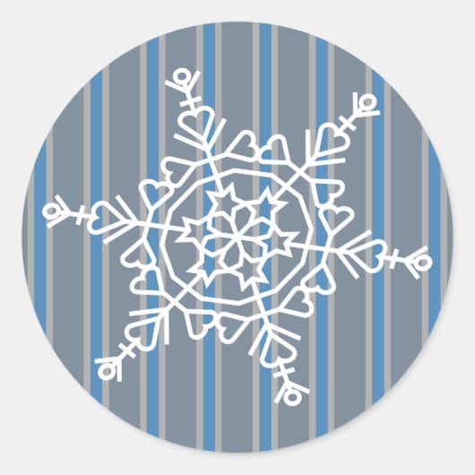 Spaß und Extravagante Schneeflocke Runder Aufkleber (Vorderseite)