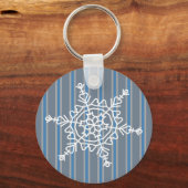 Spaß und Extravagante Schneeflocke Schlüsselanhänger (Rückseite)