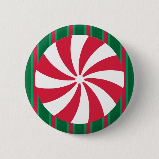 Spaß und Extravagante Weihnachten Pfefferminzbonbo Button (Vorderseite)