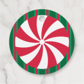 Spaß und Extravagante Weihnachten Pfefferminzbonbo Geschenkanhänger (Rückseite)