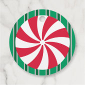 Spaß und Extravagante Weihnachten Pfefferminzbonbo Geschenkanhänger (Rückseite)