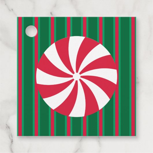 Spaß und Extravagante Weihnachten Pfefferminzbonbo Geschenkanhänger (Vorderseite)