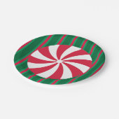 Spaß und Extravagante Weihnachten Pfefferminzbonbo Pappteller (Schrägansicht)