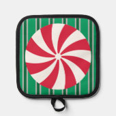 Spaß und Extravagante Weihnachten Pfefferminzbonbo Topflappen (Vorderseite)