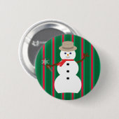 Spaß und Extravagante Weihnachten Snowman Detectiv Button (Vorne & Hinten)