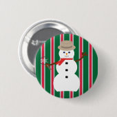 Spaß und Extravagante Weihnachten Snowman Detectiv Button (Vorne & Hinten)