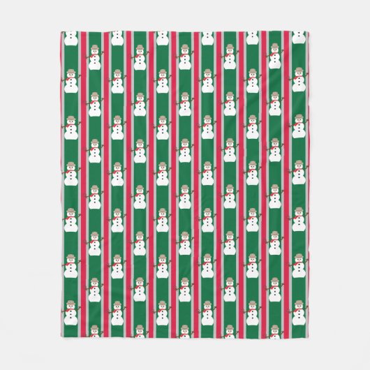 Spaß und Extravagante Weihnachten Snowman Detectiv Fleecedecke (Vorderseite)